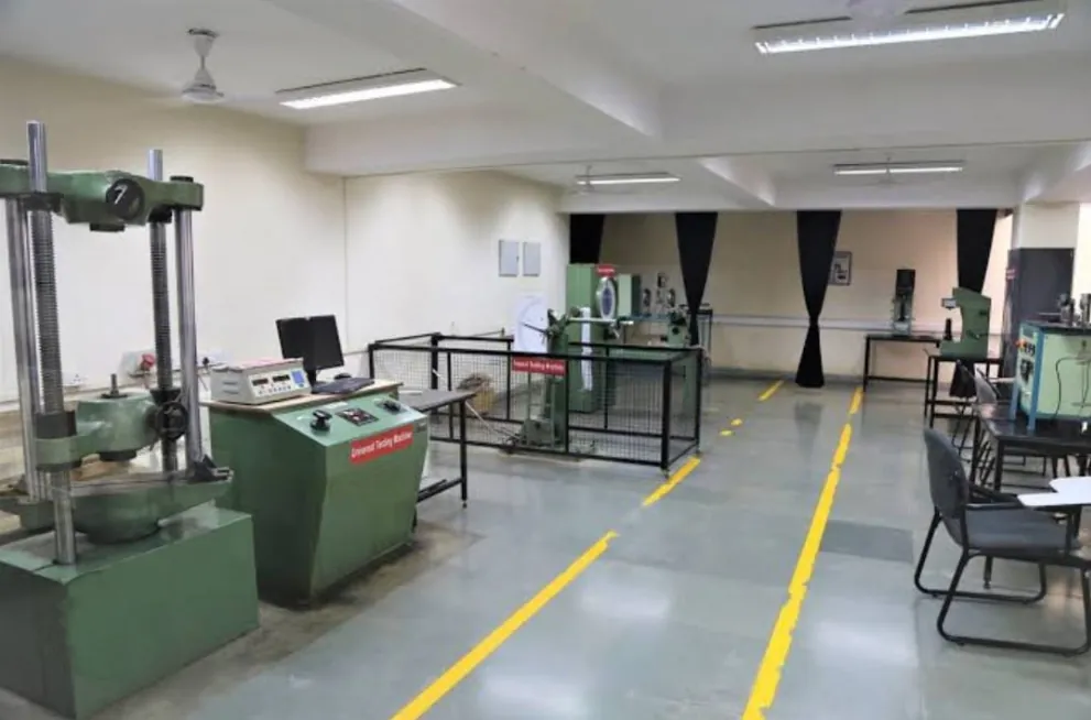 Materials testing laboratory with testing machines